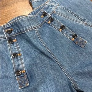 Rivet and Thread Button Up Wide Leg Jeans